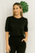 Blusa Preta Manga 3/4 Lailak G - comprar online