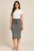 Saia Midi Malha Canelada P/M - comprar online