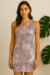Vestido Paetê Alça Única P - comprar online