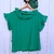 Blusa Verde Babado Cortelle M