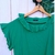 Blusa Verde Babado Cortelle M - comprar online