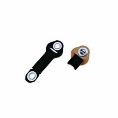 Bracelete Jumbo em Couro com 2 Camadas - Par