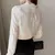 Blusa Chiffon Branca com Gola Alta Frete Grátis Entrega Para Todo Brasil