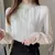 Blusa Chiffon Branca com Gola Alta Frete Grátis Entrega Para Todo Brasil