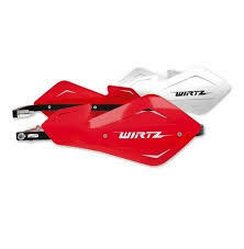 PROTECTOR DE MANOS WIRTZ ENDURO SHOCK METAL UNIVERSAL (ALMA DE ALUMINIO) (ROJO + BLANCO) - comprar online