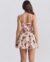 Vestido corto de fiesta estampado floral - Gazzela