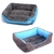 Cama grande para perros y gatos, perrera cuadrada de felpa - tienda en línea