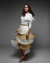 ELISABETTA FRANCHI VESTIDO MIDI COM FRANJAS - comprar online