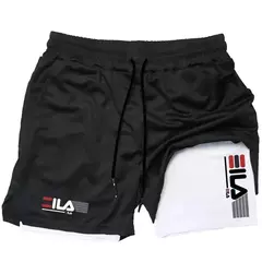 Short Masculino Corrida 2 em 1 Fila