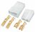 Conector Kit 2 Vias ETE7502 Branco C/Terminais Macho/Femea