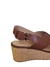 Anabela 30145.903v25 chocolate salto ráfia - SANTO SALTO STORE