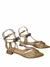Ferrucci 24207-07LA sandália tela dourada com pedras