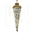 Lustre Coroa Pendente – Ø80x250cm