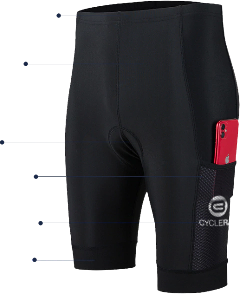 Calza corta CYCLERAY sin tiradores