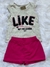 CONJUNTO INFANTIL MENINA BLUSA E SHORT SAIA na internet
