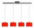 Colgante Barral de 4 Luces Pantallas de Tela - comprar online