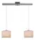 Lampara Barral de 2 Luces Pantalla arpillera