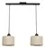 Lamparra Barral de 2 Luces Pantallas de Tela - comprar online