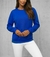 Buzo cuello redondo femenino, azul francia