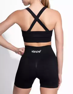CROSSED BLACK TOP SEAMLESS - comprar online