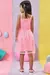 VESTIDO KUKIE CANELADO TULE PAETE ROSA 85999 na internet
