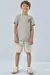 CONJUNTO CAMISETA E MEIA MALHA E BERMUDA MOLETON LINHO LUCBOO 83141 na internet