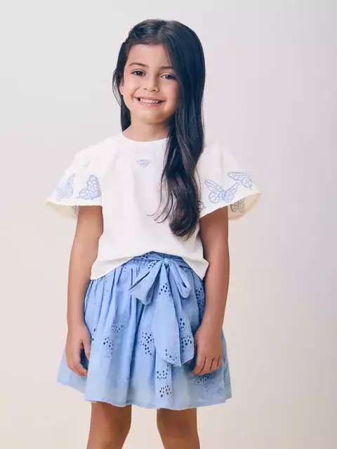 CONJUNTO AZUL COM MANGAS BORBOLETA MOMI J6872