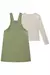 CONJUNTO DE SALOPETE EM SARJA COM BLUSA MANGA LONGA 80791 - comprar online