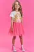 CONJUNTO KUKIE AURORA BLUSA MALHA E SAIA TULE 85635