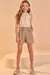 CONJUNTO BLUSA CROPPED LITTLE WAFLE E SHORT SARJA LILIMOON 84477 - comprar online