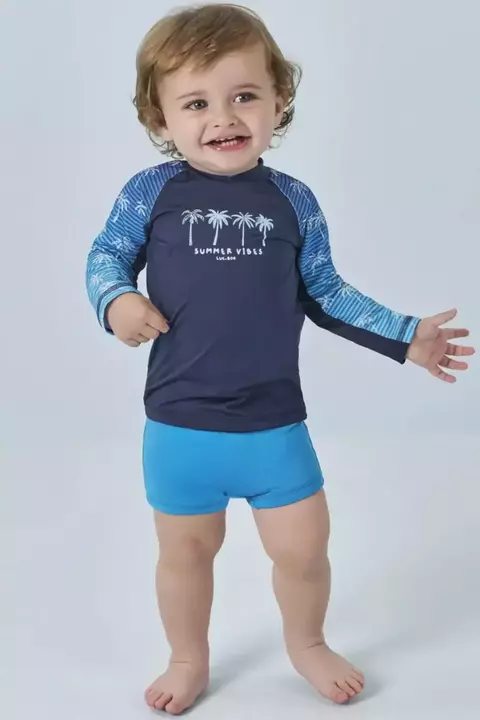 CONJUNTO CAMISETA E SUNGA COM PROTEÇÃO UV50+ LUC.BOO 85548