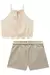 CONJUNTO BLUSA CROPPED LITTLE WAFLE E SHORT SARJA LILIMOON 84477 - loja online