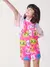 JARDINEIRA E BLUSA BIMBI STICKER SMILES GATINHAS FA063 - comprar online
