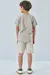 CONJUNTO CAMISETA E MEIA MALHA E BERMUDA MOLETON LINHO LUCBOO 83141 - comprar online