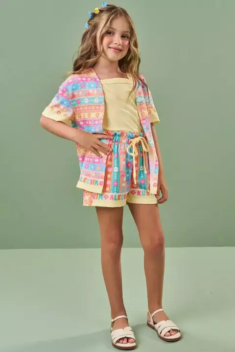 TRIO KUKIE REGATA COTTON SHORT E KIMONO MALHA FRESH 86504