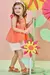 CONJUNTO KUKIE BATA EM LINHO RAJADO E SHORTS SARJA 85079