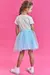 CONJUNTO KUKIE PRINCESA ELSA BLUSA MALHA E SAIA TULE 85633 na internet