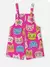 JARDINEIRA E BLUSA BIMBI STICKER SMILES GATINHAS FA063 - Tutti Frutti | Moda Infantil 