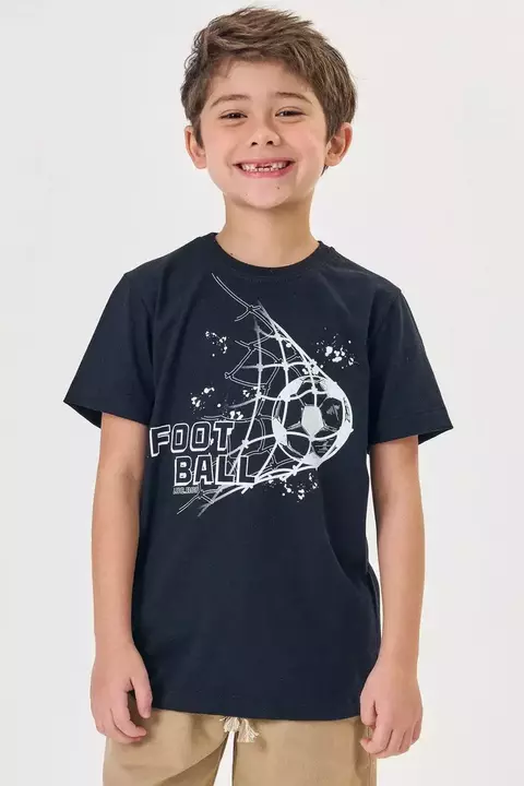CAMISETA LUC BOO EM MEIA MALHA PRETA 81376