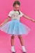 CONJUNTO KUKIE PRINCESA ELSA BLUSA MALHA E SAIA TULE 85633