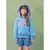 CASACO MOMI STITCH CAPUZ E ORELHA AZUL DENIM H5758 - comprar online