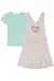 CONJUNTO KUKIE SALOPETE SARJA E BLUSA CANELADO 83554 - Tutti Frutti | Moda Infantil 