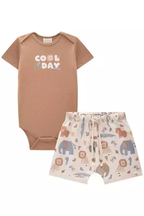 CONJUNTO LUCBOO BEBE BODY E BERMUDA ESTAMPADA 81954