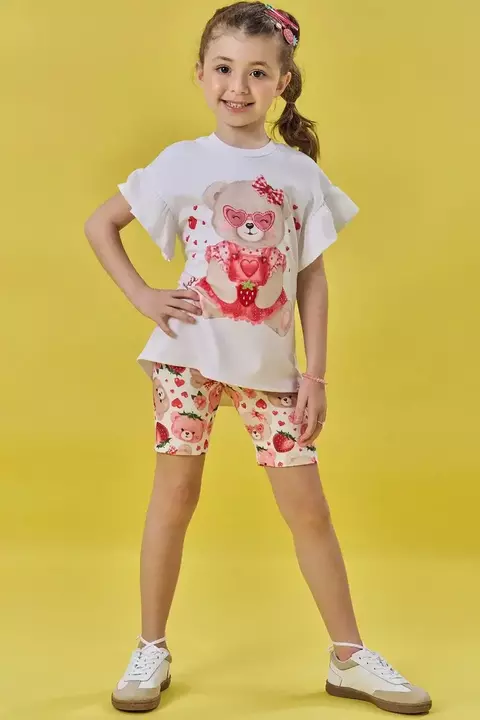 CONJUNTO KUKIE URSINHA BLUSA ALONGADA E BERMUDA BIKER 83561