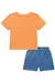 CONJUNTO CAMISETA MALHA E BERMUDA JEANS GUGA LUC.BOO 84200 na internet