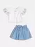 CONJUNTO AZUL COM MANGAS BORBOLETA MOMI J6872 - comprar online