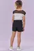 CONJUNTO KUKIE BLUSA MALHA POWER E SHORTS NYLON 85266 na internet
