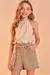 CONJUNTO BLUSA CROPPED LITTLE WAFLE E SHORT SARJA LILIMOON 84477