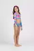 BIQUINI SIRI KIDS CROPPED MANGA LONGA E CALCINHA FERNANDA APLIC JARDIM 40201 - comprar online