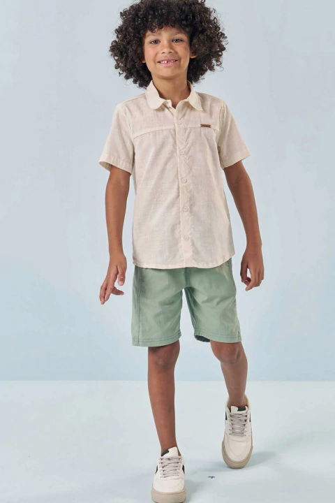 CONJUNTO LUC.BOO CAMISA TECIDO E BERMUDA LINHO 83401
